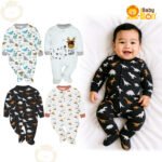Sleepsuit Newborn BOY SERIES 1.0 Jumsuit Kaki Tutup BC-072