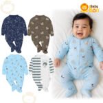 Sleepsuit Newborn BOY SERIES 2.0 Jumsuit Kaki Tutup BC-072